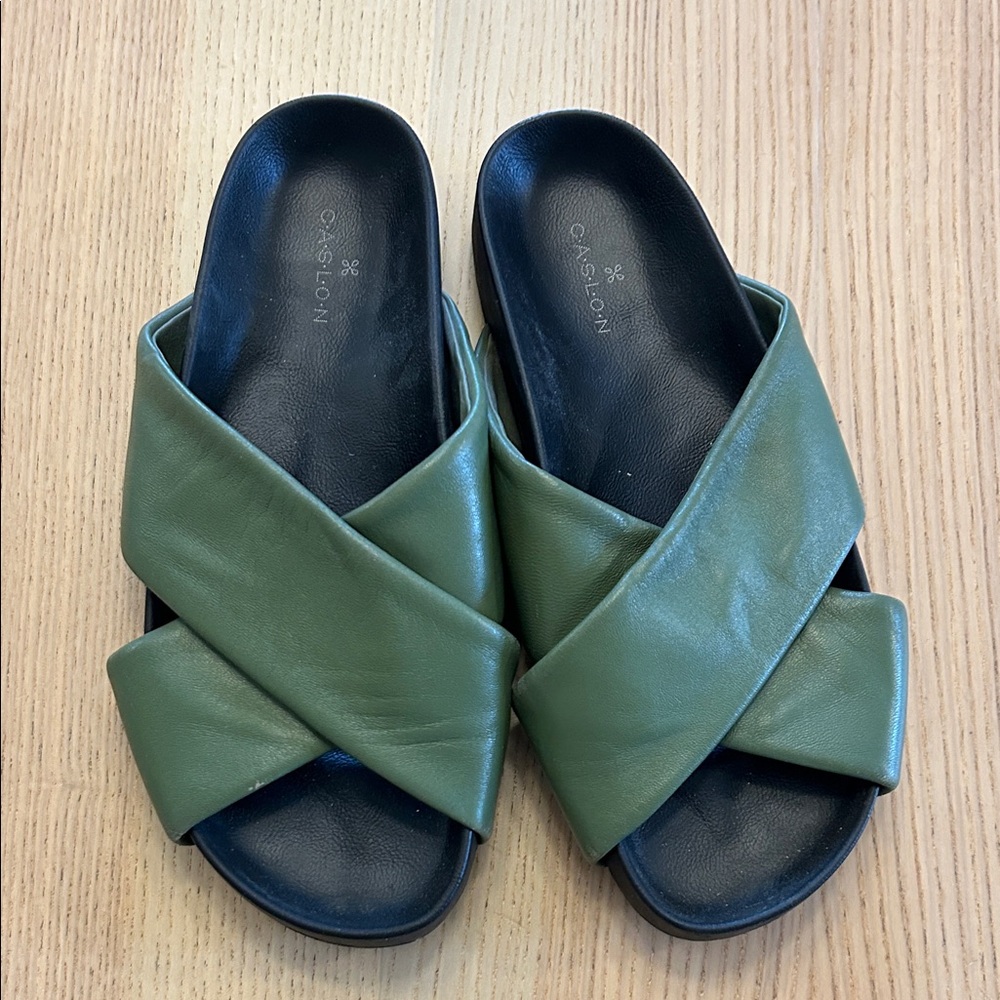 Caslon Sage Green Slide Sandals